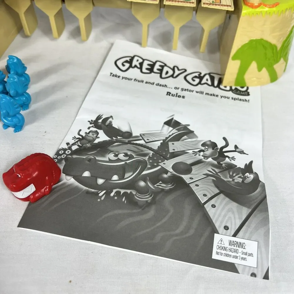 Greedy Gator Game 2012 Mattel Used Complete Ages 5+ Daycare Preschool Toy